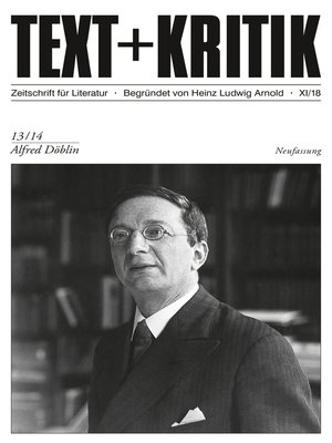 cover image of TEXT + KRITIK 13/14--Alfred Döblin